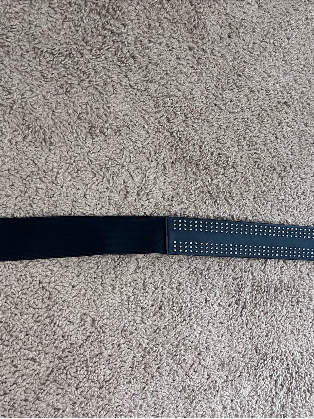 Express Black Studded Elastic Belt